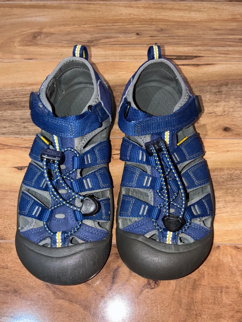 Keen Kid’s Newport H2 Sandals, blue and gray - size big kids 3